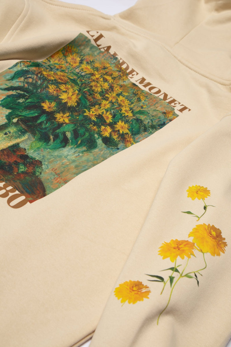 HOODIE ARTICHOKE FLOWERS MONET