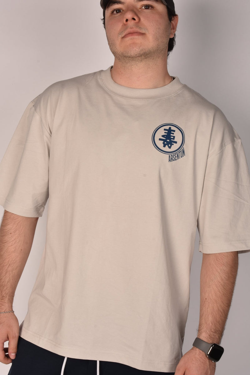 Playera jaztea llegamos con la intención (GRIS PLATA)