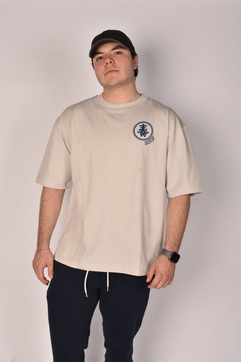 Playera jaztea llegamos con la intención (GRIS PLATA)