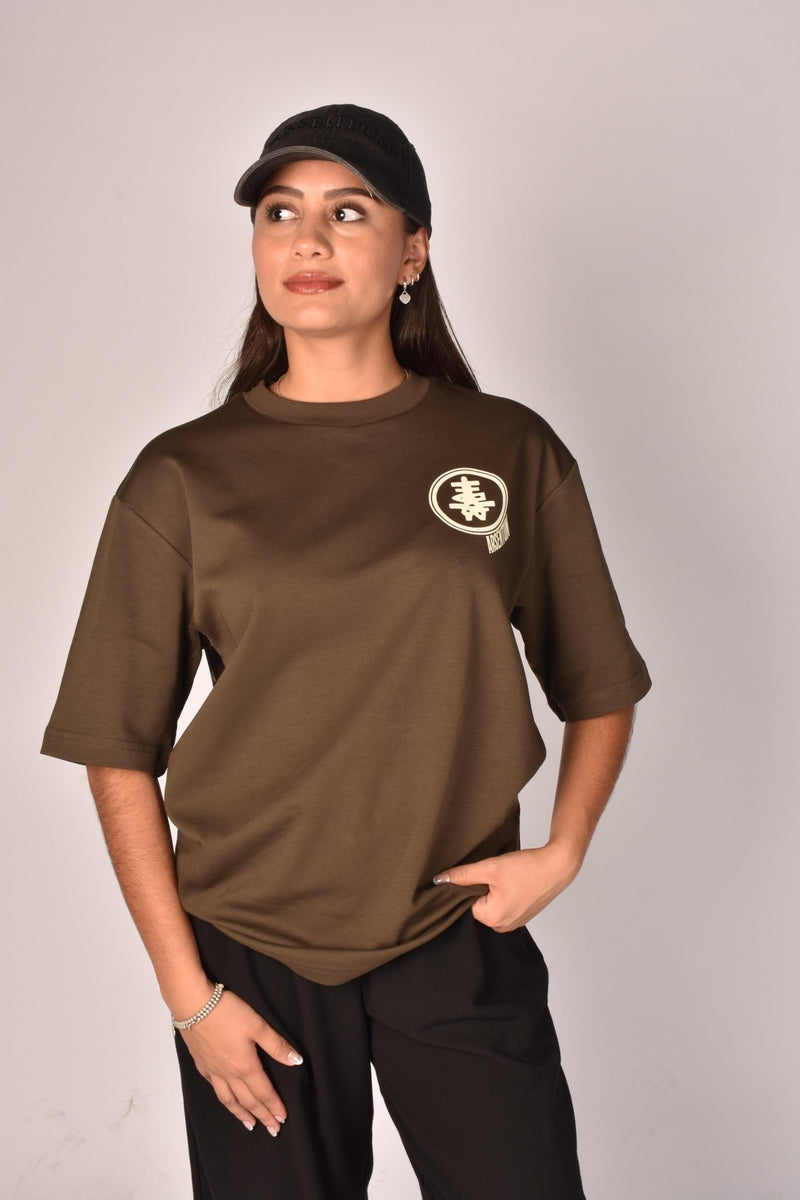 Playera jaztea llegamos con la intención (Verde olivo obscuro)