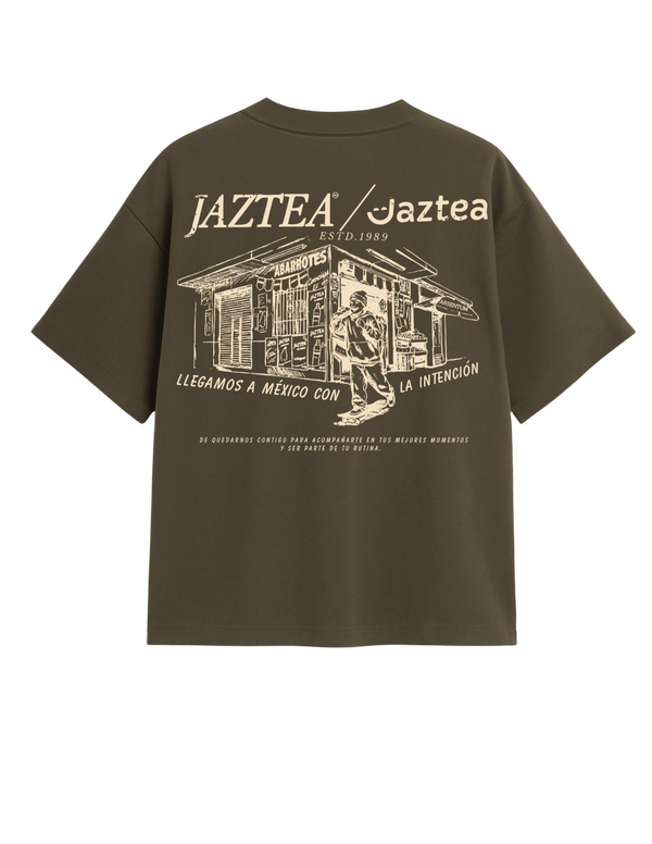 Playera jaztea llegamos con la intención (Verde olivo obscuro) - Arsentum - 