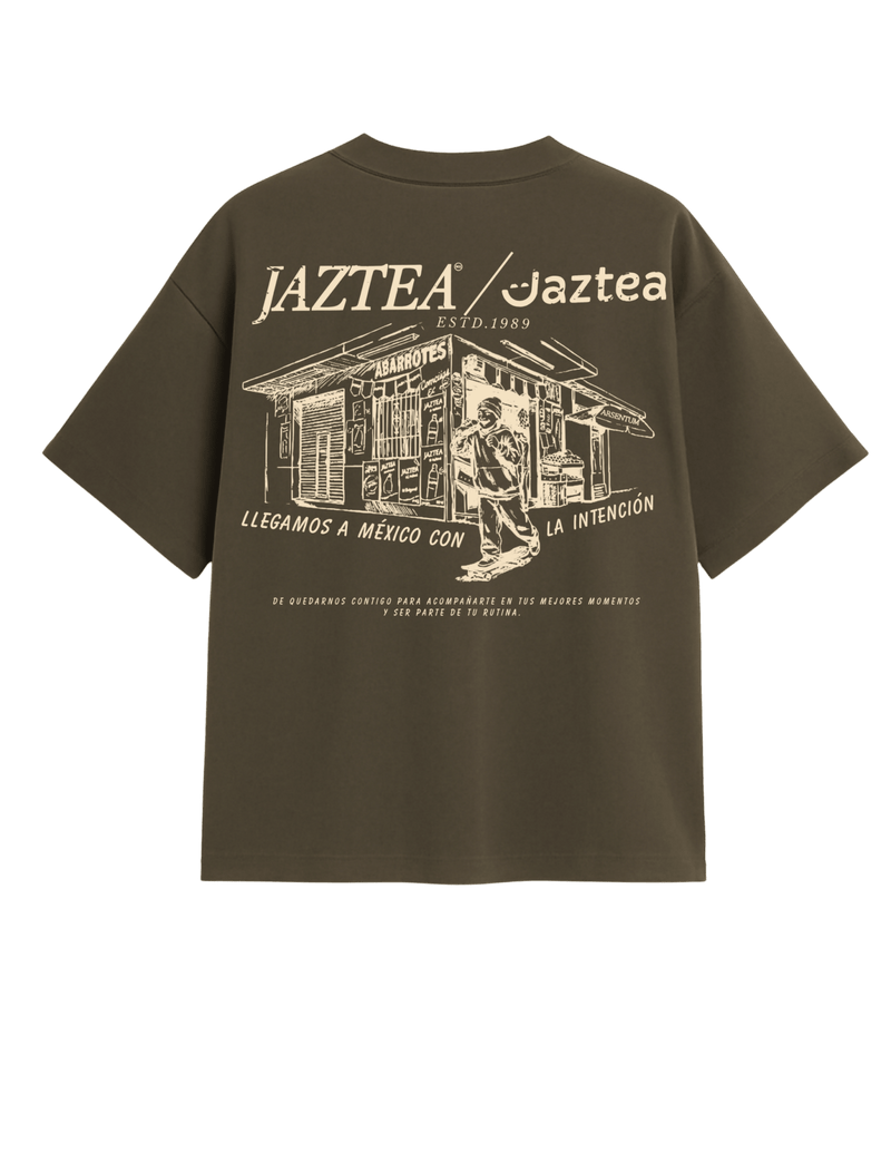 Playera jaztea llegamos con la intención (Verde olivo obscuro) - Arsentum - 